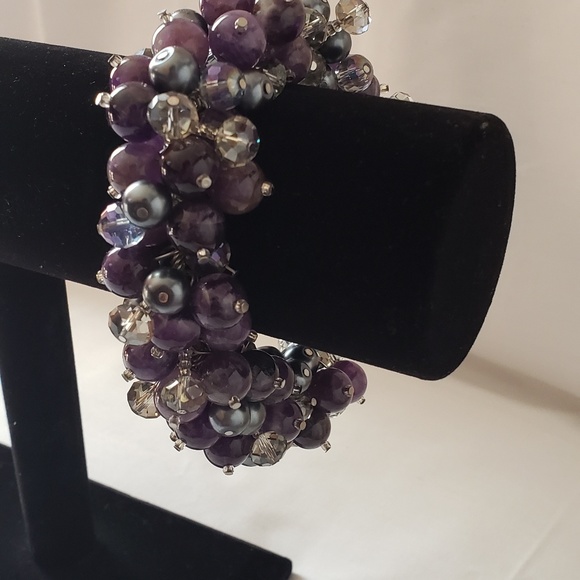 Cluster stretch bracelet - Picture 2 of 4